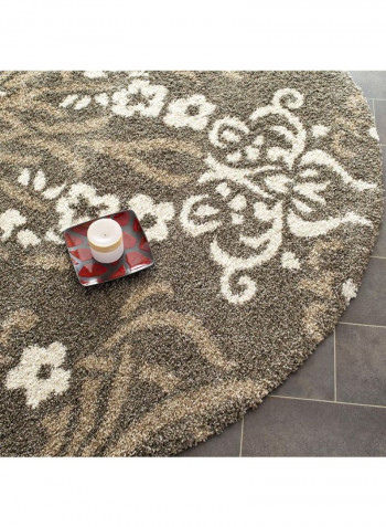 Florida Shag Collection Area Rug Brown/Beige 121.92centimeter