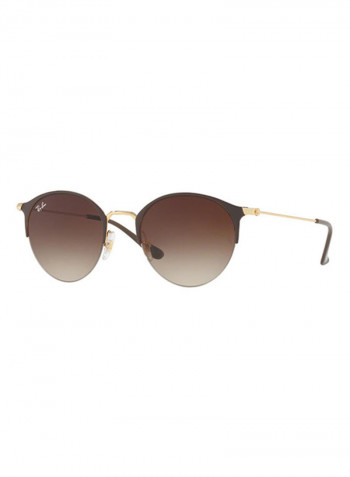 Semi Rimless Oval Sunglasses - Lens Size: 50 mm
