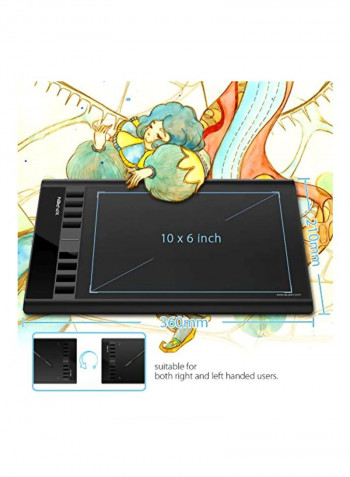 Star03 Graphics Drawing Tablet With  Pen 12inch Black