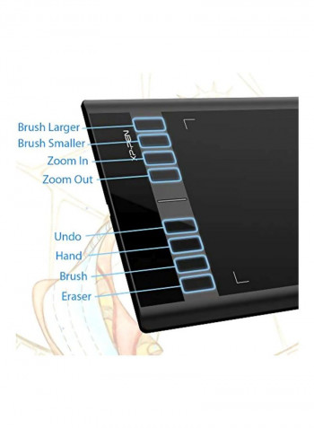 Star03 Graphics Drawing Tablet With  Pen 12inch Black