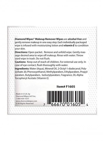 Pack Of 500 Makeup Removing Wipes White