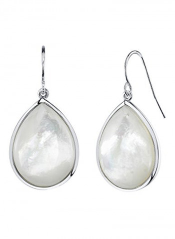 925 Sterling Silver Mother Of Pearl Dangle Earrings