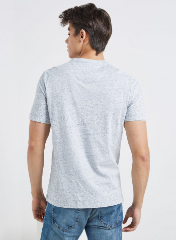 Half Sleeve Casual Printed T-Shirt Grey