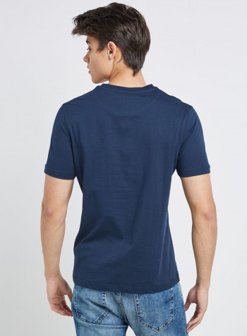 Half Sleeve Casual T-Shirt Navy Blue