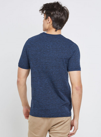 Half Sleeve Casual T-Shirt Navy Blue