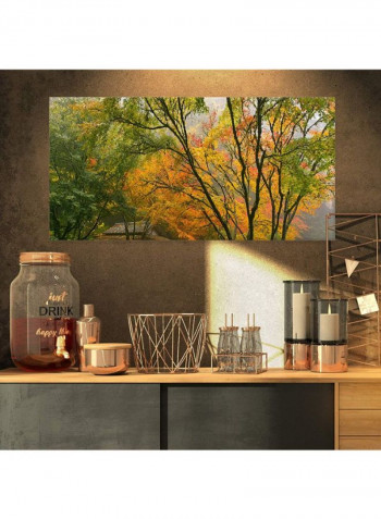 Canopy Of Maple Trees In Fall-Floral Photo Canvas Wall Art Multicolour 32 x 16inch