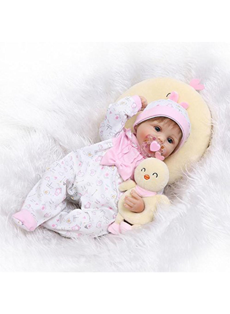 Lifelike Soft Silicone Vinyl Realistic Baby Doll With Toy Duck