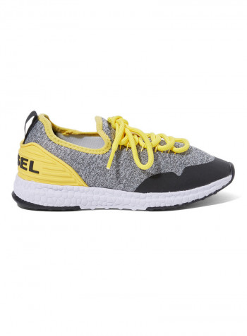 Kids 43S-K YO Low Top Sneakers Grey/Yellow
