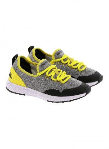 Kids 43S-K YO Low Top Sneakers Grey/Yellow