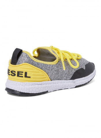 Kids 43S-K YO Low Top Sneakers Grey/Yellow