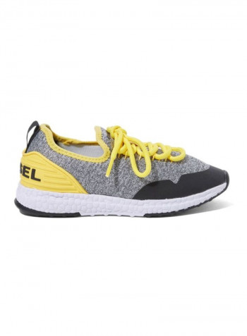 Kids 43S-K YO Low Top Sneakers Grey/Yellow