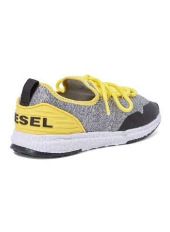 Kids 43S-K YO Low Top Sneakers Grey/Yellow