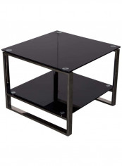 Carre Glass Coffee Table Black 60x47x60cm
