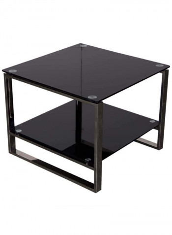 Carre Glass Coffee Table Black 60x47x60cm