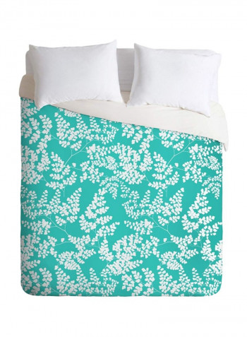 Hill Spring Printed Polyester Duvet Cover Polyester Green/White King