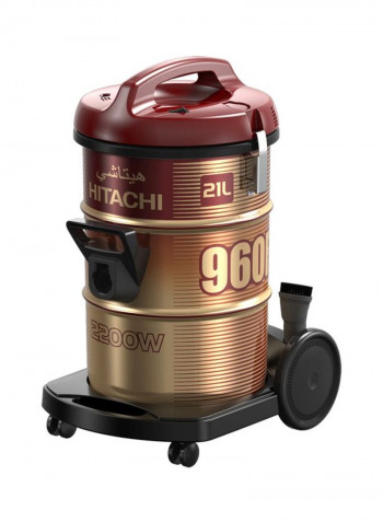 Canister Vacuum Cleaner 21 l 2200 W CV960F Red/Gold/Black