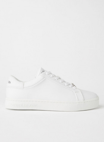 Leather Sneakers Bright White