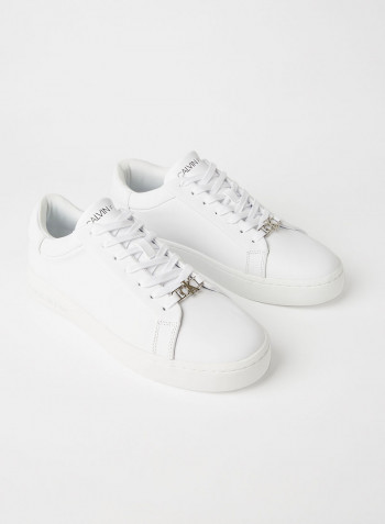 Leather Sneakers Bright White