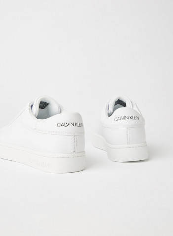 Leather Sneakers Bright White
