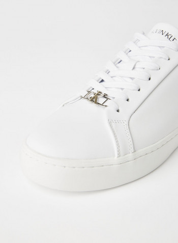 Leather Sneakers Bright White
