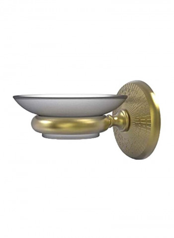 Monte Carlo Collection Wall Mounted Soap Dish Satin Brass 3x4.5x2.5inch