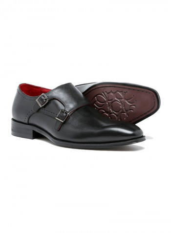 Monarch Double Monk Strap Formal Shoe Black