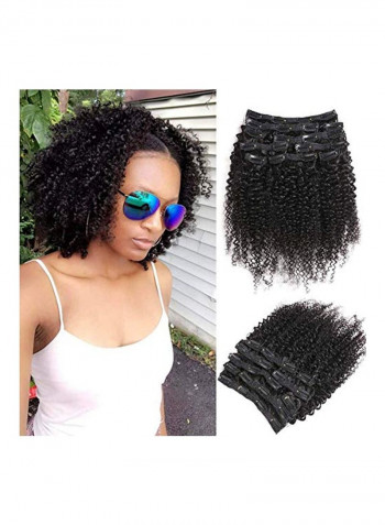 10-Piece Hair Extension Black 14inch
