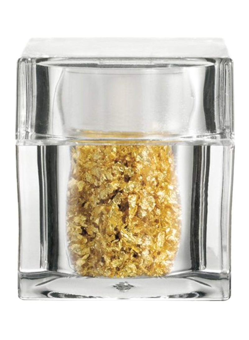 Gold Leaf Flakes Cube Shaker Clear/Gold 2x2x2inch