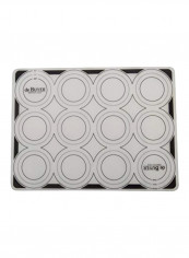 Non-Stick Baking Mat With Filling Marks And Circles Silver/Black 11x7.9x4.3inch