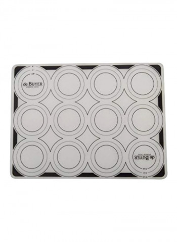 Non-Stick Baking Mat With Filling Marks And Circles Silver/Black 11x7.9x4.3inch