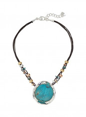 Brass Femme Petal Patina Sculptural Pendant Necklace