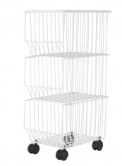 3 Layer Tier Drying Mesh Movable Iron Storage Shelf Basket Metal Rack With Wheels White 42*27.8*30cm reviews 3 Layer Tier Drying Mesh Movable Iron Storage Shelf Basket Metal Rack With Wheels White 42*27.8*30cm