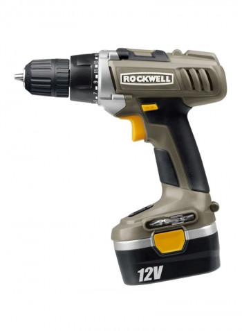 Cordless Drill Driver With NiCad Battery Green/Silver/Black