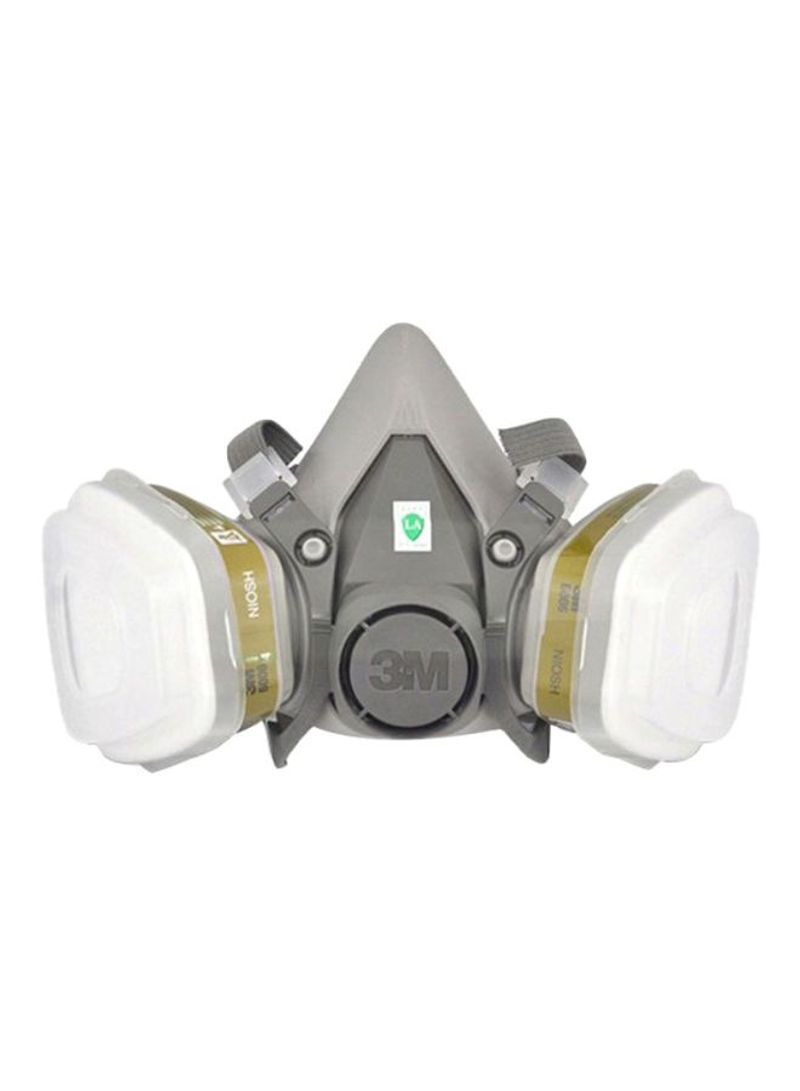 Half Face Respirator Gas Mask Grey/White 20x20x10cm