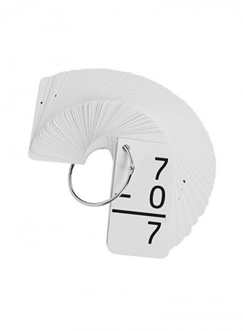 Subtraction Flash Card Set With 2 Rings