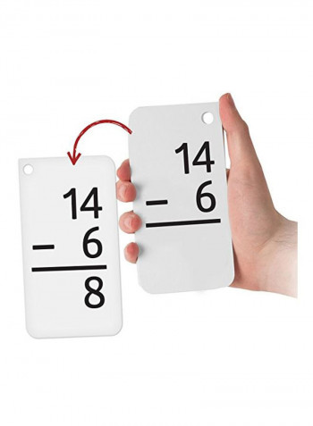 Subtraction Flash Card Set With 2 Rings