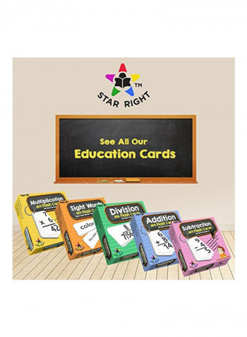Subtraction Flash Card Set With 2 Rings