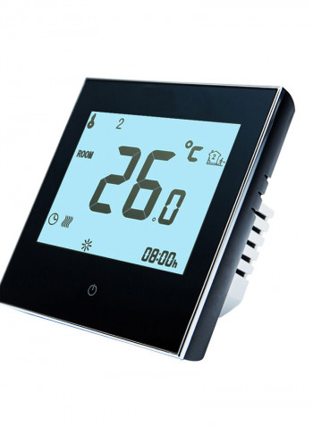 Smart Touchscreen Wi-Fi Programmable Thermostat For Water/Gas Boiler Black 10.50 x 5.80 x 9cm