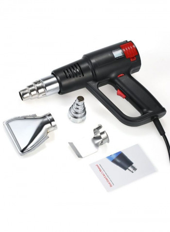 Electric Hot Air Gun And Nozzle Set Black 27.5 x 7.5 x 26centimeter