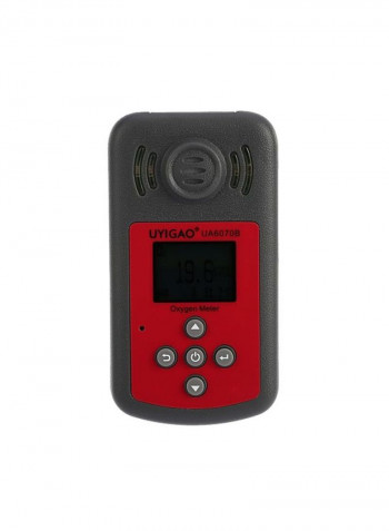 Handheld Oxygen Meter Grey/Red 12x6.5x3centimeter