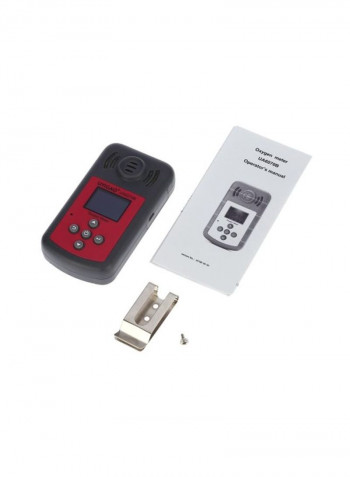 Handheld Oxygen Meter Grey/Red 12x6.5x3centimeter