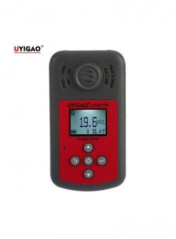Handheld Oxygen Meter Grey/Red 12x6.5x3centimeter