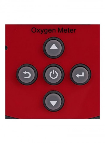 Handheld Oxygen Meter Grey/Red 12x6.5x3centimeter