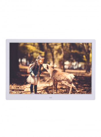Electronic Led Digital Photo Frame Album Kit 14inch White