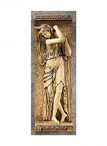 Water Maidens Seine Wall Frieze In Antique Stone Gold 7 x 3 x 22inch