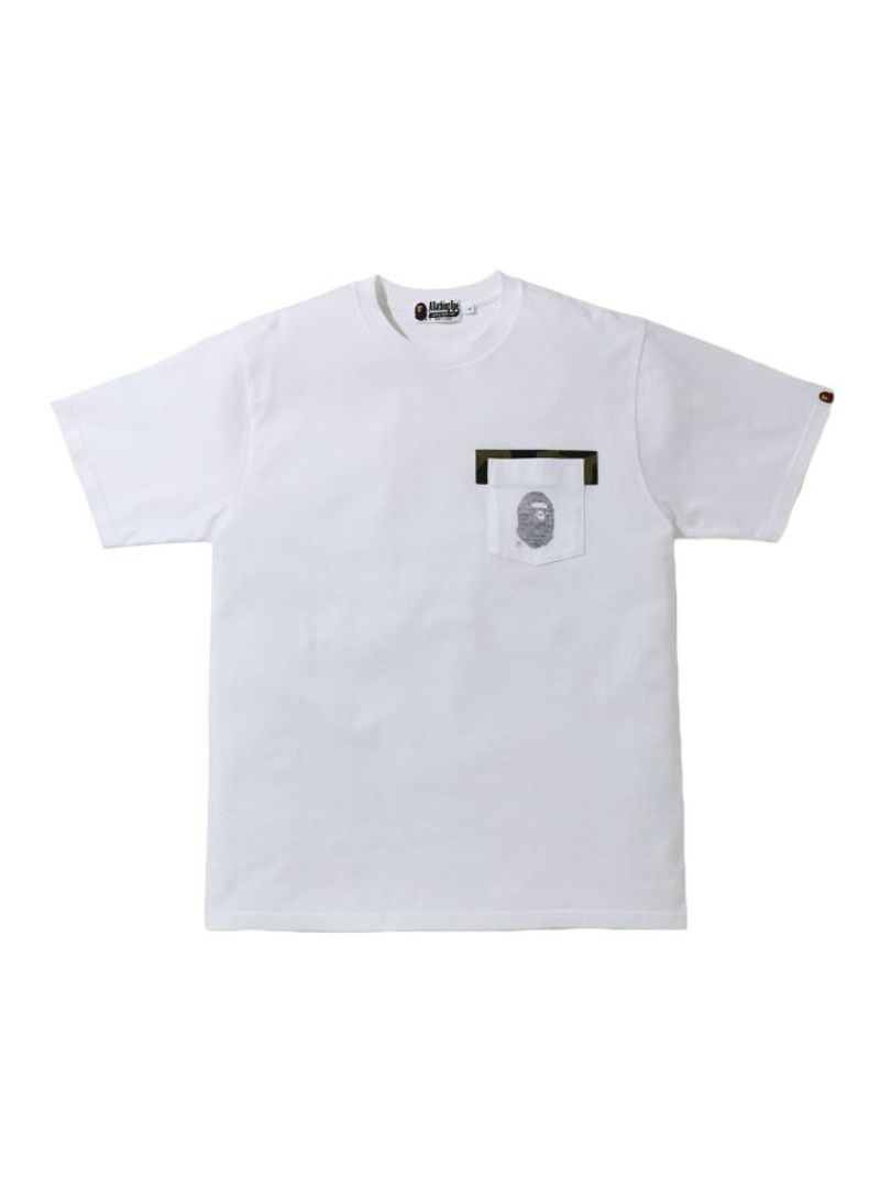 Cotton Short Sleeves T-shirt White/Black