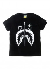 Round Crystal Stone Shark T-shirt Black/White reviews Round Crystal Stone Shark T-shirt Black/White