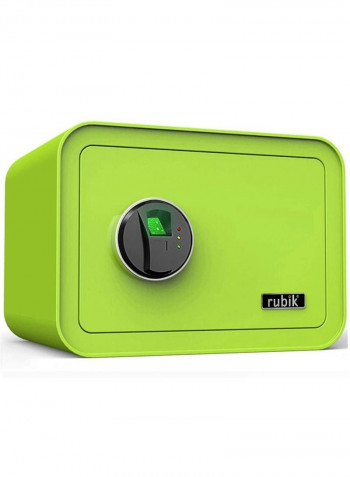 Safe Box With Fingerprint Lock Green 25 x 35 x 28cm