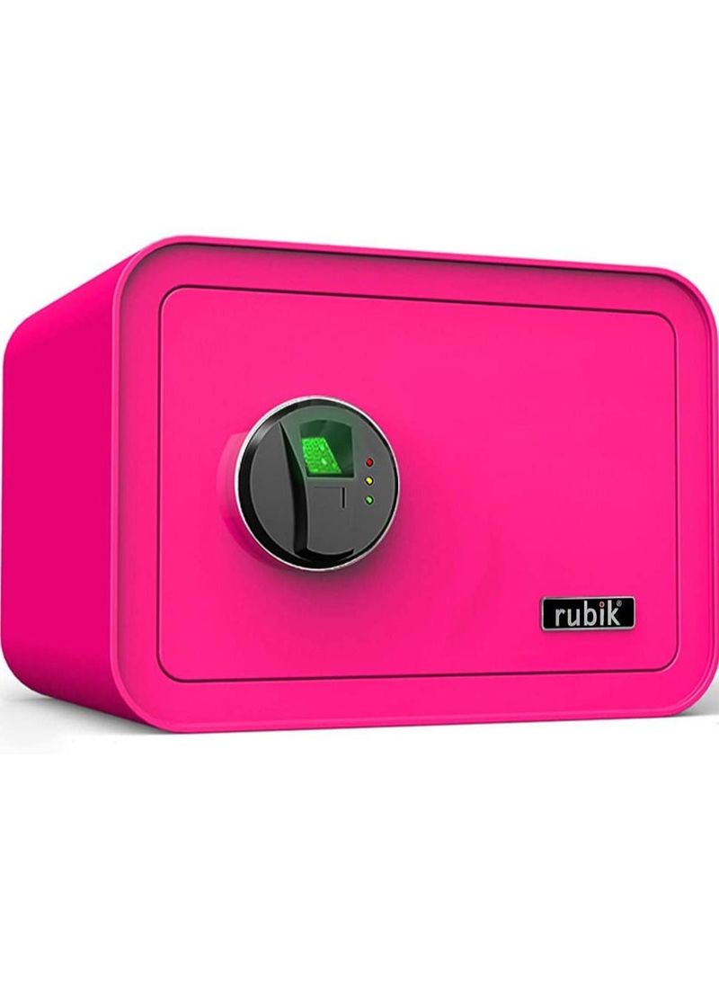 Safe Box With Fingerprint Lock Pink 25 x 35 x 28cm