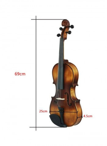 4/4 Wooden Violin With Case